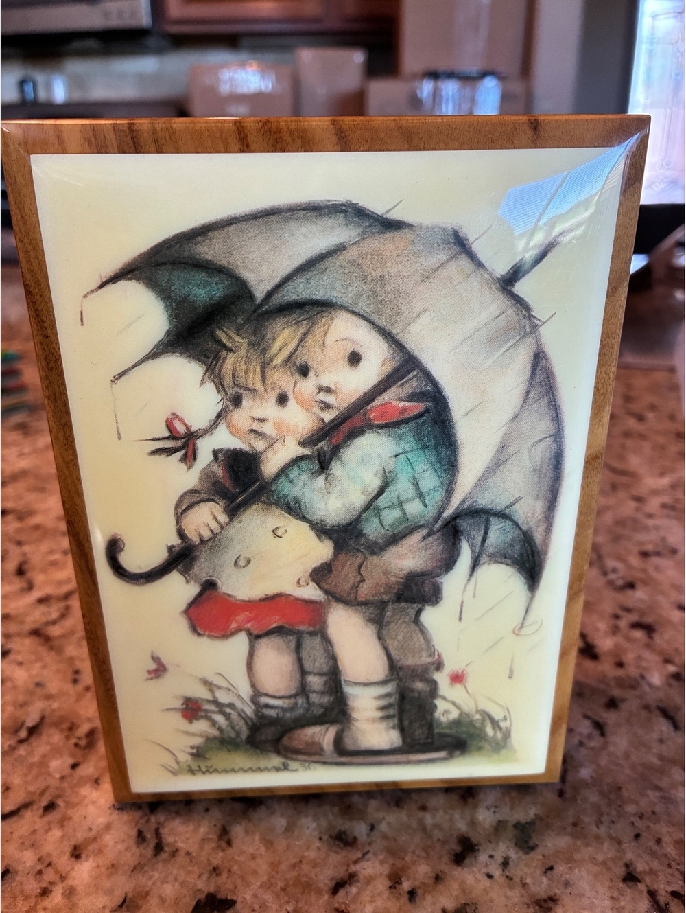 Hummel Music Box Wooden Jewelry Box